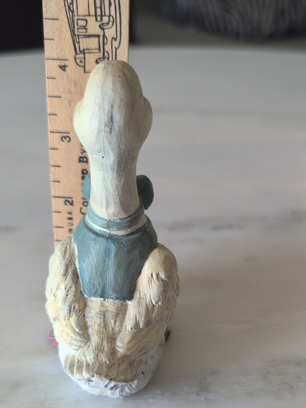 Hand-Painted Cream & Blue Decorative Duck Figurine - Picture 4 of 6